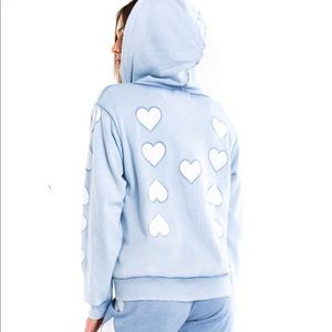 Wildfox Hearts Regan zip hoodie